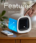 EvaCHILL Portable Air Conditioner For Desk And On The Go Tiny Yet Mighty Personal Evaporative Cooler And Fan showing controls