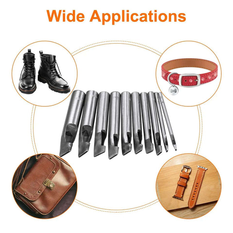 Leather Oval Hole Punch 6x5mm Belt Hole Puncher - Oblong Hollow Punch Tool for crafting leather shoes, belts, bags, and watch bands.