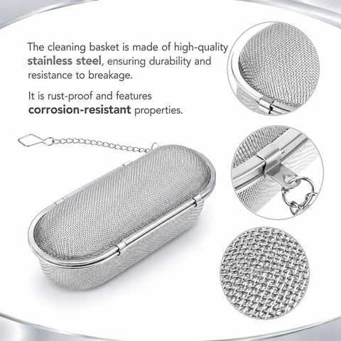 Upgraded 3 Pack Stainless Steel Ultrasonic Cleaner Baskets For Jewelry And Parts. Durable mesh strainer with handles, rust-proof.