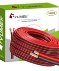 Premium 20 Gauge OFC Copper Wire 100 Ft Red Black Two Wire Low Voltage Cable packaging with coiled wires
