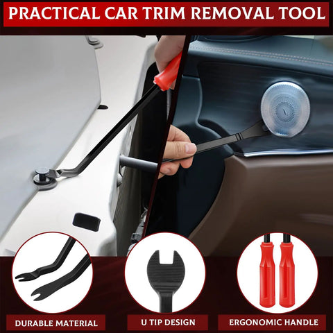 12 Piece Nail Puller And Trim Removal Tool Kit Including End Cutting Pliers Baseboard Tool Cat's Paw Nail Puller Car Clip Remover Tools Pry Bar Staple Remover Tool Carpet Cutter And Hook Tools For DIY Auto And Home Repair, car trim tool