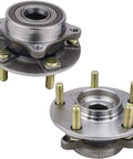 Pair Of Front Wheel Hub And Bearing Assemblies For 2008 2012 Mitsubishi Lancer Evolution AWD Dope Replacement With Durable Precision Bearings For Front Wheels Fits Left And Right Side