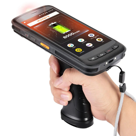 Android 13 Barcode Scanner Handheld Computer With Rugged Build And 5.2 Inch Touchscreen, 1D/2D QR Data Capture, Zebra SE4750 Engine, 8000mAh Battery, Pistol Grip, 4G LTE, WiFi, Bluetooth, Enterprise PDA, US Repair Center, Two Year No Charge Repairs