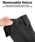 Removable velcro detail on Ultimate Drumstick Bag Holder For 14 Pairs With Metal Rod Extension and Heavy Duty 1200D Water Repellent Case.