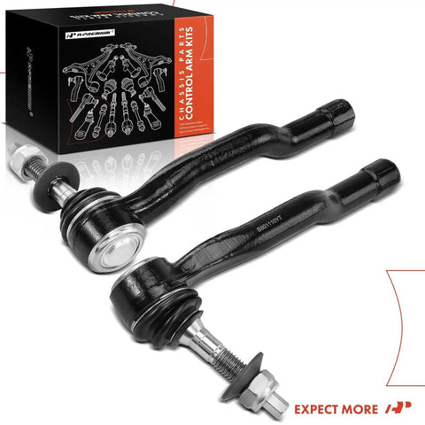 Front Outer Tie Rod End For Ford Fusion 2013 To 2020 Edge 2015 To 2021 Lincoln MKZ 2013 To 2020 MKX 2016 To 2018 Direct Fit OE Style Steering Linkage Easy Install For Driver And Passenger Side, black steel tie rod ends with box