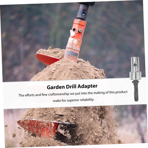 Beefy Pro Grade Drill Bit Adapter for Hammer Drills and Earth Augers 1 Inch Chuck Converter with soil in motion