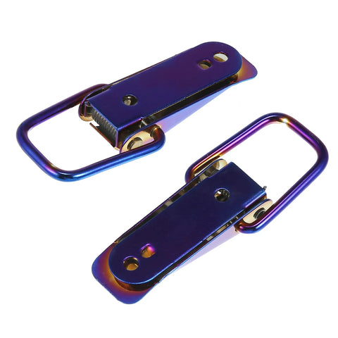 Universal Car Bumper Security Hook Clips Quick Release For Trunk Fasteners Blue 105x33mm Set Of 2 shown front view