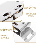 Close-up of 10 Pairs Stainless Steel Adjustable Ball Catch Latch For Cabinets And Cupboards; detail view of stainless steel material