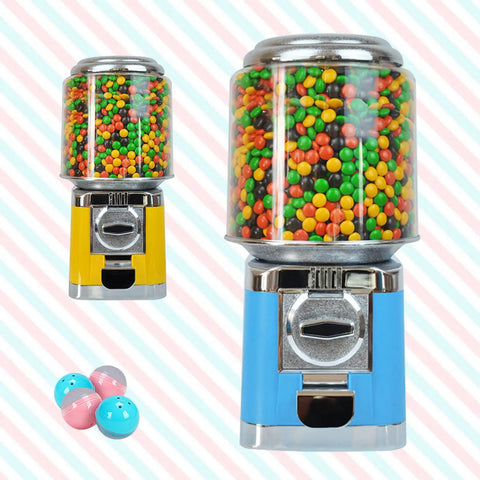 Automatic Candy Dispenser Machine For Home And Shop Use Toy Vending Egg Machine Empty Shell Alloy Body Blue And Yellow
