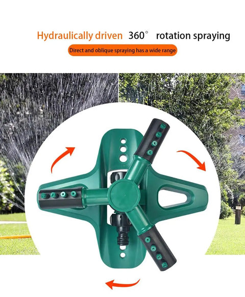360 Degree Rotating Garden Sprinkler For Yard And Lawn, Automatic Sprinkler With Wide Area Coverage, Adjustable System