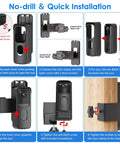 Anti Theft Doorbell Mount For All New 2nd Gen Video Doorbell No Drilling Rent Friendly Mount With No Block Sensor And Night Vision Bracket Holder installation steps