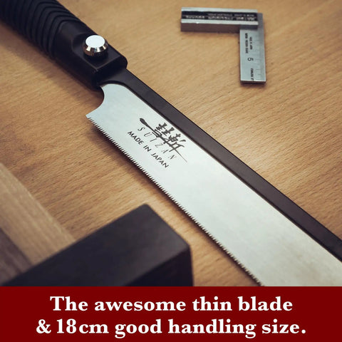Dozuki Dovetail Saw 7 Inch Pull Saw For Fine Joinery Japanese Style Handsaw on a wooden surface, showcasing thin blade