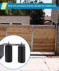 Slide Gate Guide Roller With Two And A Half Inch UHMW Nylon Wheel And Beefy Steel Bracket, Adjustable Gate Support Assembly