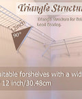 Heavy Duty Six Piece 12 Inch Wire Shelf Brackets With Rust Proof White Epoxy Coating Include Handy Shelf Clips And Mounting Hardware For Zero Hassle Garage Or Closet Rack Setups Every Single Day, showcasing triangular load-bearing support.