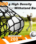 Golf Hitting Net For Backyard Driving 12x7Ft Professional Backstop with ball impact 300g net detail in focus