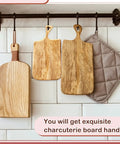 Set Of 3 Acrylic Charcuterie Handle Router Templates Woodworking Stencils For Cutting Boards Pro Guide Kit For Smooth Edge Routing And No Sweat Diy Projects That Turn Out Absolutely Knockout displayed with wooden cutting boards.