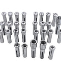 29Pcs R8 Collet Set With 48 Slot R8 Rack for Milling Machines, precision 1/32 to 1 inch collets, pro grade tool steel