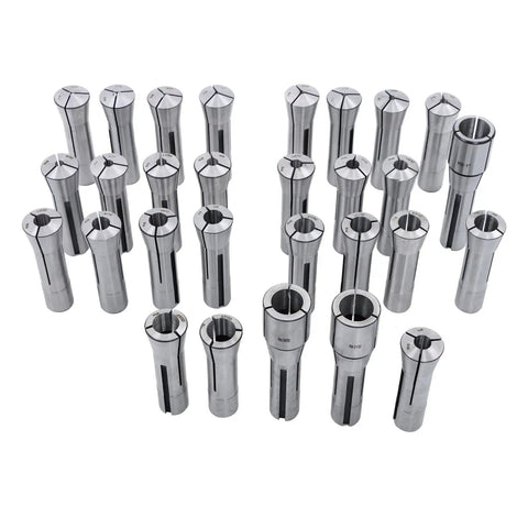 29Pcs R8 Collet Set With 48 Slot R8 Rack for Milling Machines, precision 1/32 to 1 inch collets, pro grade tool steel
