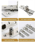 Beefy 360 Degree Rotation Stainless Steel Concealed Door Pivot Hinge For Heavy Duty Revolving Furniture Hardware 56x15.5x2mm Built To Last With Smooth Operation And Quiet Performance, 56x15.5x2mm