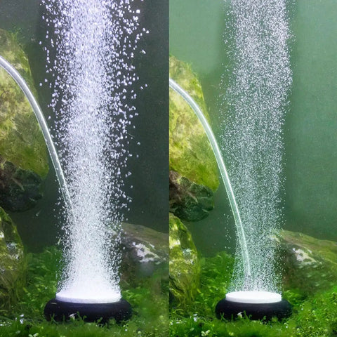 2 Inch Nano Air Stone Disk Kit For Aquarium Bubbler With Control Valve, Check Valve, And Suction Cups Ultra Fine Bubbles