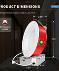 Dimensions of 24 Pack 6 Inch Fire Rated LED Recessed Downlights with measurement details for installation.