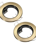 VIAPUICE GU10 Recessed Lighting Trims 2.1" Aperture with Spring Clip 2 Pcs | Bronze downlight fixture housing view from above.