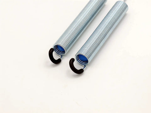Heavy Duty Seven Inch Replacement Recliner Sofa Chair Mechanism Tension Steel Spring Two Pack Long Neck Hook Style visible side view