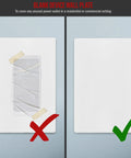 Comparison of covered outlet with tape vs Screwless Blank Wall Plate For 1 Gang Outlet Cover, Kid Safe Blank Device Cover.