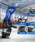 Heavy Duty 1200W Electric Hydraulic Hole Punch Tool 110V 10 Ton Output with metal sheets for steel, aluminum, copper use