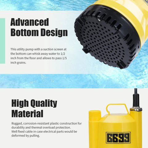 Tankless Water Heater Descaling Flush Kit With Inline Submersible Pump and Quick Connect Adapters, showcasing advanced pump design.
