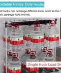 Must-Have All In One Cleaning Tool Cart and Organizer for Home, Office, School, and Restaurant - Foldable heavy duty hooks