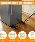 No Sweat Heavy Duty Appliance Movers With Non Scratch Glide Mat Pad Adjustable Pull Cords And Tough Work Gloves for moving refrigerators.