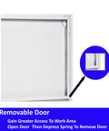 Heavy Duty Steel Flush Access Panel 24X24 With Removable Door, showing door mechanism for easy access and installation guide.