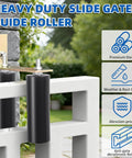 Six Inch Sliding Gate Roller With Adjustable L Bracket Heavy Duty Universal Gate Guide Kit for Sliding Doors installation