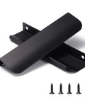 Matte Black Dresser Drawer Pulls 5 Pack Square Bar Cabinet Handles For Kitchen And Home Closet Easy To Install Back Mount 3.15 Inch