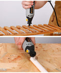 Beast Mode 1.5 Amp Rotary Tool Kit With 42 Inch Flex Shaft, Six Variable Speeds From 8,000 To 35,000 RPM, 129-Piece Accessories Set For Cutting, Sanding, Grinding, Carving, Polishing And DIY Projects. Drilling and cutting wood.