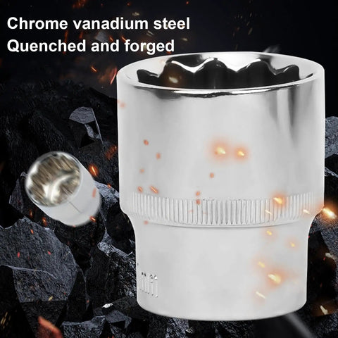 Get That Gritty 12 Point Power Drill Socket Set With Storage Case To Smash Rusty Bolts On Classic Cars And Bikes In Your Garage Without Stressing Out A Bit. chrome vanadium steel 12-point socket