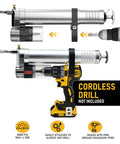 Electric Grease Gun Drill Adapter Kit With 14 Oz Load, Cordless Drill Compatibility Demonstration, High Pressure Hose