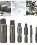 Premium Heavy Duty Pipe Extractor Tool Set For 1/8 In To 1 Inch Pipes, Professional Broken Screw Removal Kit With Steel Bits For Schedule 40 And 80 Plumbing Repairs That Actually Get The Job Done Right; six steel extractor bits