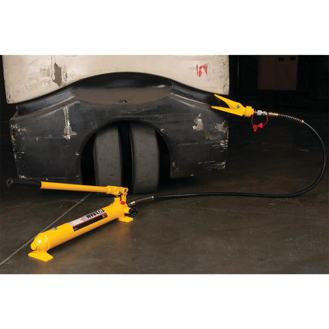 Heavy Duty 10 Ton Hydraulic Collision Repair Kit With 20000 LB Load Capacity Featuring Hand Pump Extenders Spreader Ram And V Base For Knocking Out Auto Body Dents And Frame Straightening Garage Jobs