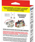 Packaging of 2 Room Wireless Garage Door Monitor And Alert System No WiFi Needed 100 Percent Wireless Home Alarm With Two LightStick