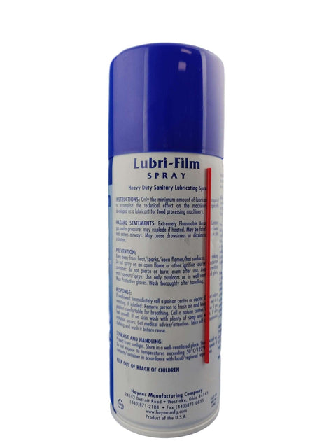 Side view of a can of Food Grade PTFE Lubricant Spray For Metal Surfaces With Protective Film Built Tough Heavy Duty Aerosol NSF Certified Moisture Guard For Bearings Slides And Machinery Parts Eleven Point Twenty Five Ounce Spray Can
