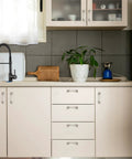Kitchen cabinets with 30 Pack Solid 3 Inch Square Foot Arch Cabinet Pulls In Brushed Nickel Finish For Kitchen Cabinets And Drawers.