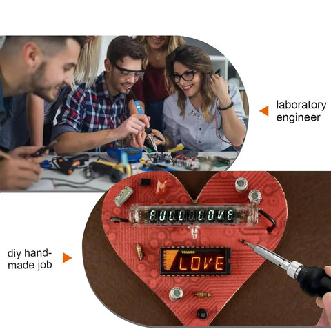 Laboratory engineers using 60W 110V Soldering Iron Kit With Adjustable Temperature Quick Heat Soldering Gun For Electronics Repair