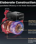 Hot Water Recirculating Pump Brings Some Serious Heat As A Badass 120 Watt 110 Volt Circulator Pump with aluminum housing and robust motor.