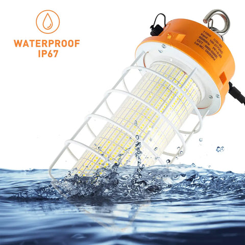110W LED Work Light With 16500 Lumens And 5000K Daylight, IP67 Waterproof submerged in water showing durability.