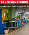 Industrial workshop with carts and equipment showcasing 3 Inch Tough As Nails Industrial Heavy Duty Caster Set Of 4 with wheels, for stability.