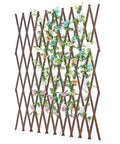 Expandable Wood Trellis For Outdoor Walls, Lattice Garden Panel For Climbing Vines And Plants, floral decoration, dark brown