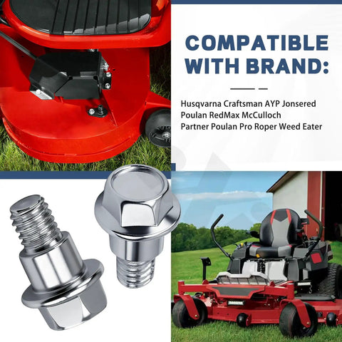 4 Pack Heavy Duty Replacement Shoulder Bolts 532196539 Compatible With Lawn Mower Models and Brands