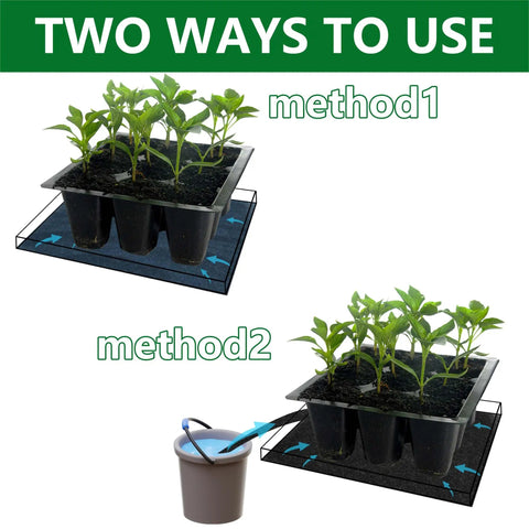 self watering plant mats Automatic Plant Watering Mat 110x25 inch Wicking Pad✓